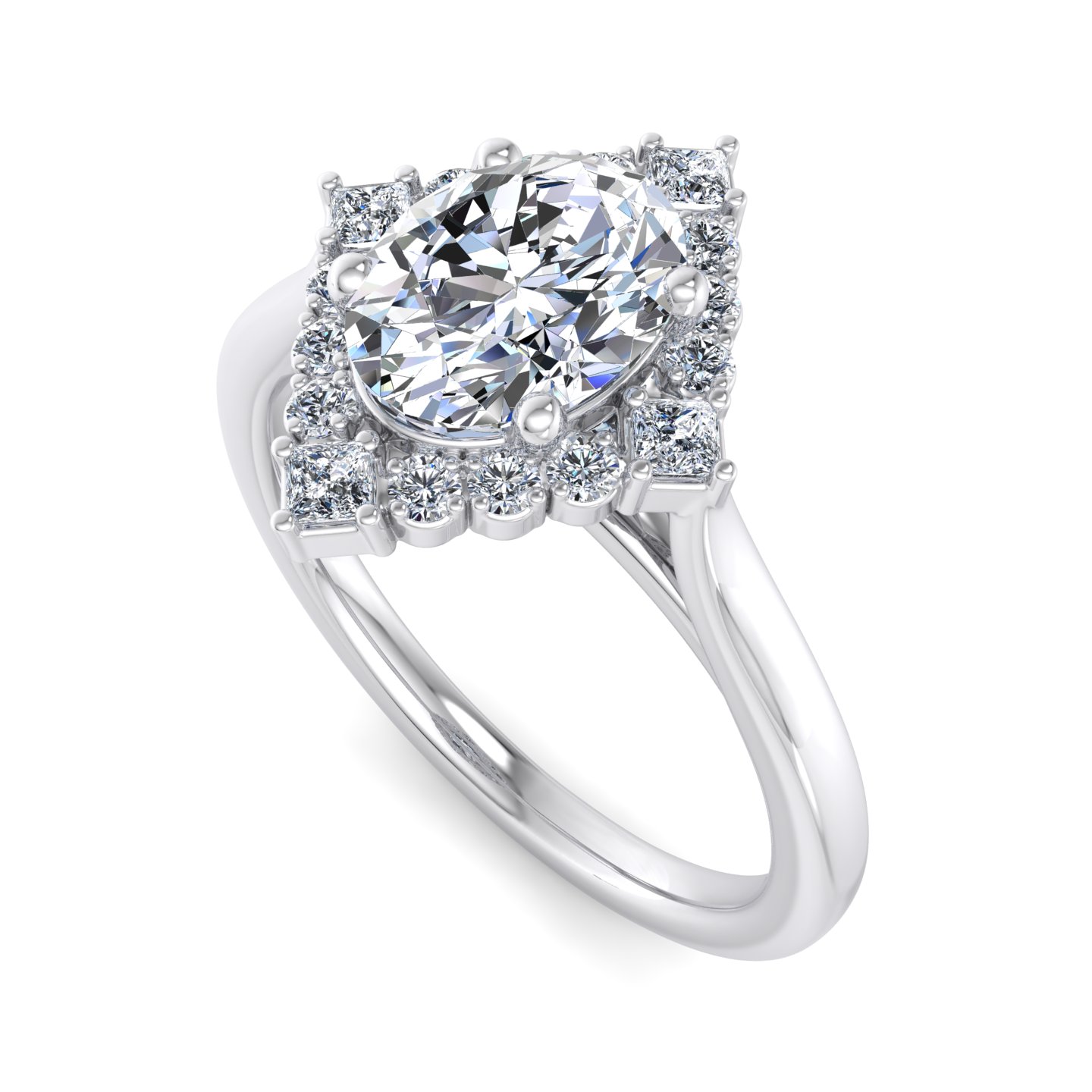 Demi Halo Engagement Ring